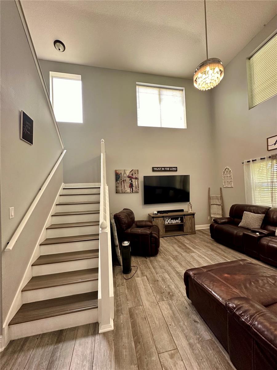 Living room and stairs