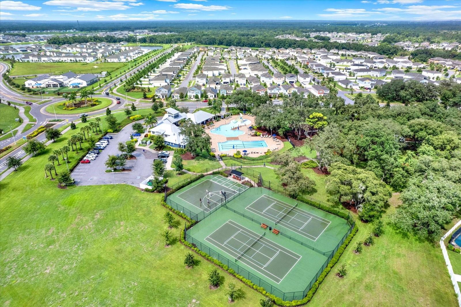 Community tennis courts