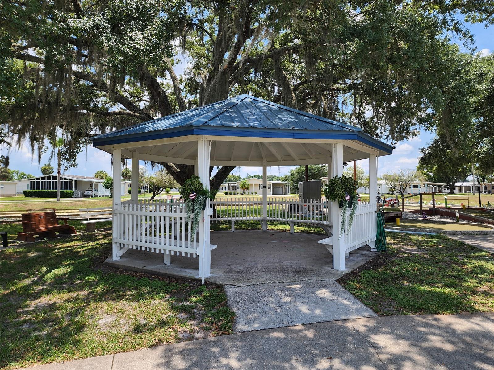 Gazebo for gatherings.