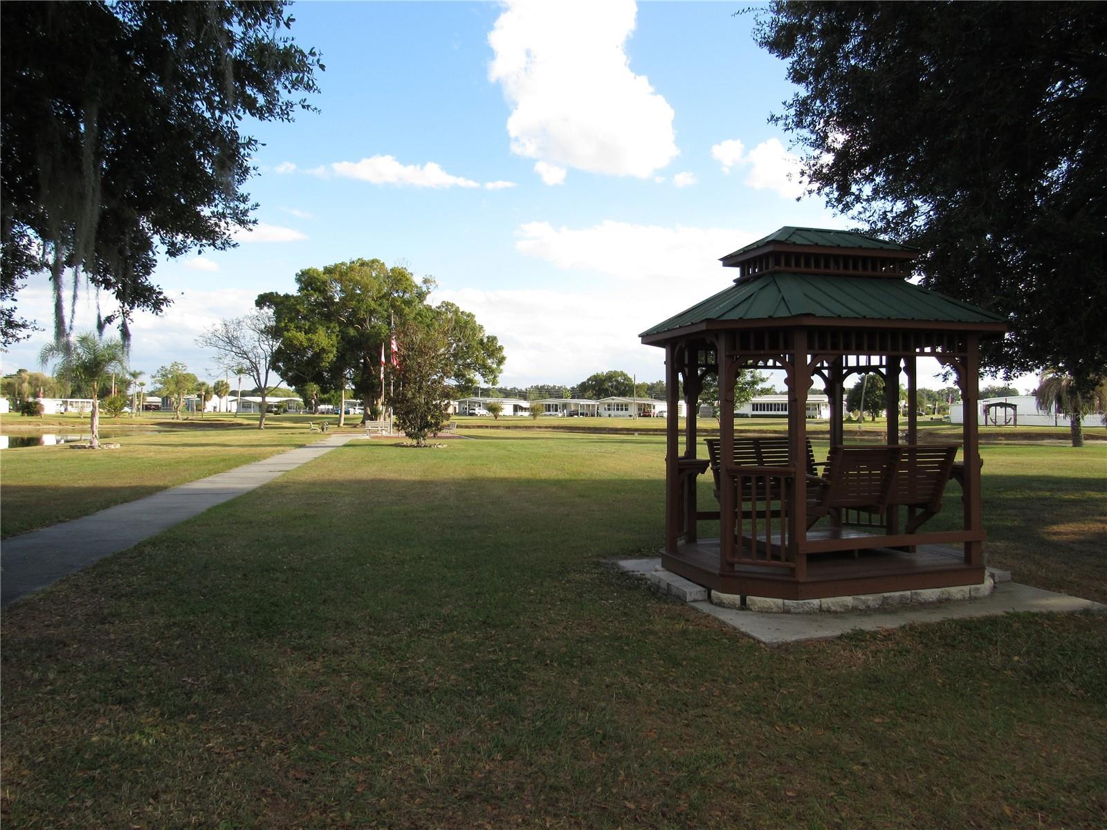 Gazebo for relaxing.