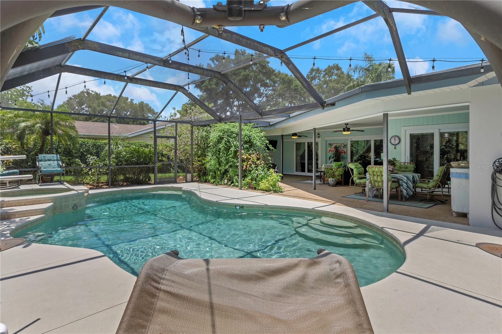 Salt Water Pool with Spa