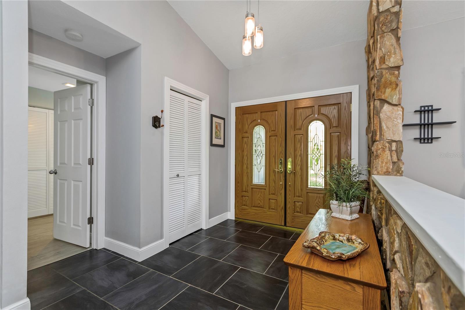 Large Foyer with Double Front Doors