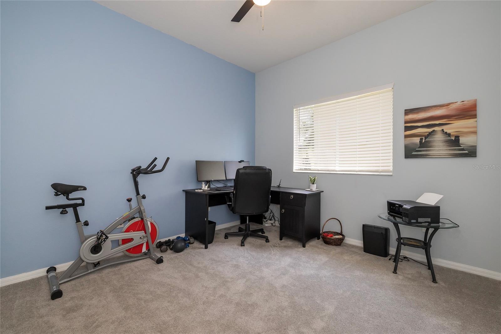 Guest bedroom used as an office