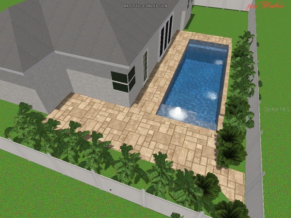 Rendering for a potential 32 by 11 pool.