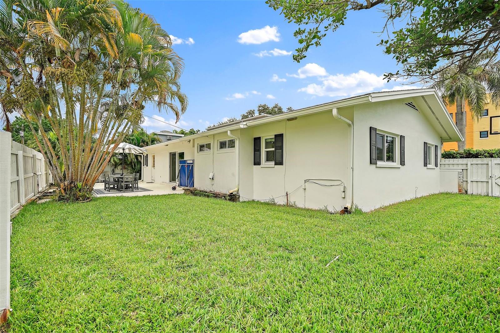 Large yard with room for pool