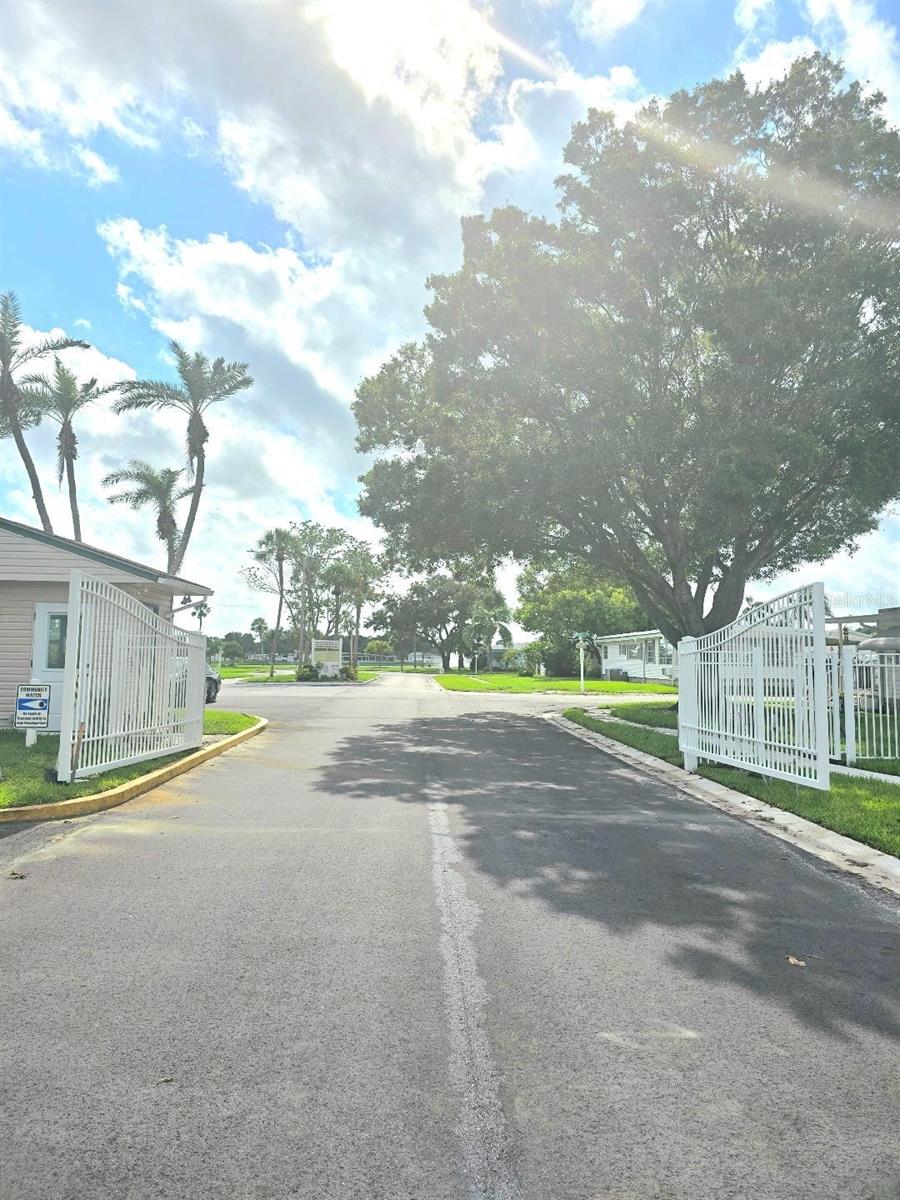 New gated entry at the Guard house.