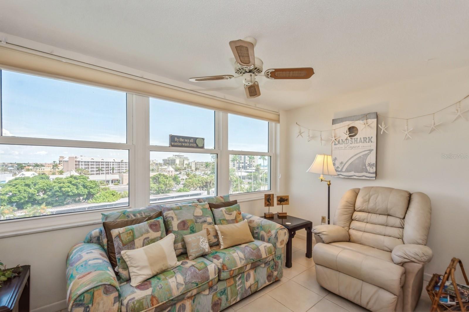 Enjoy the bonus living space in the Florida room where you can look out to the Gulf or the Inter Coastal