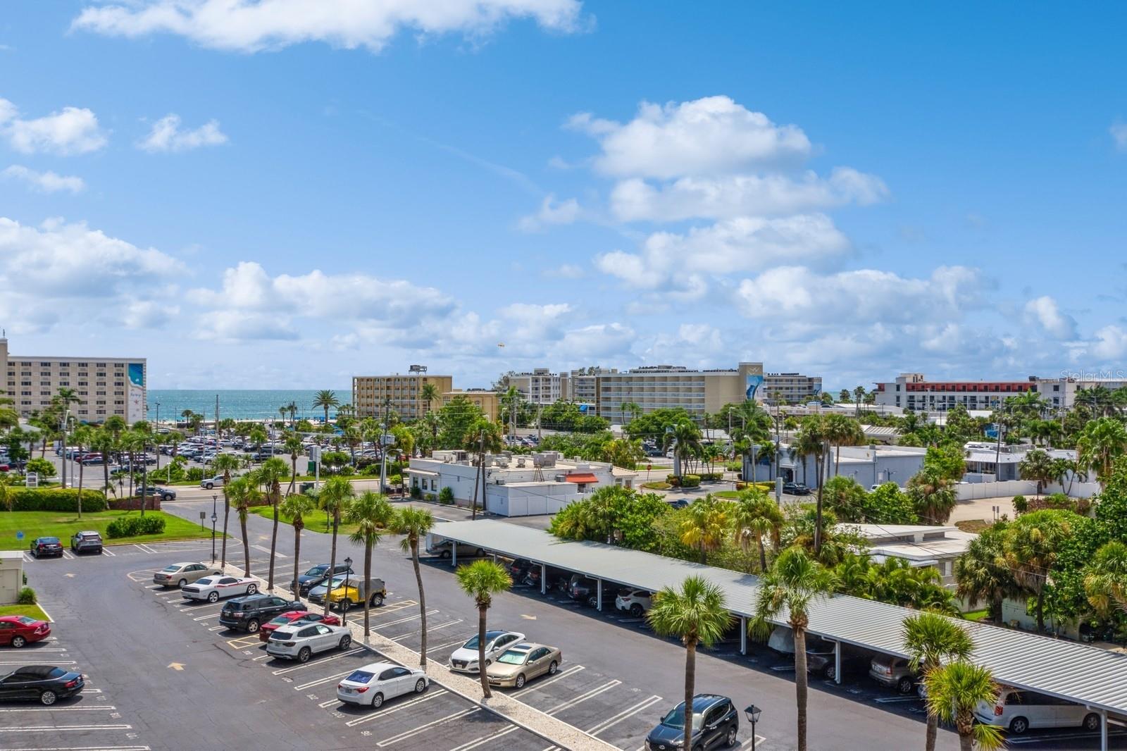 View from the front door of unit to the white sands of the gulf