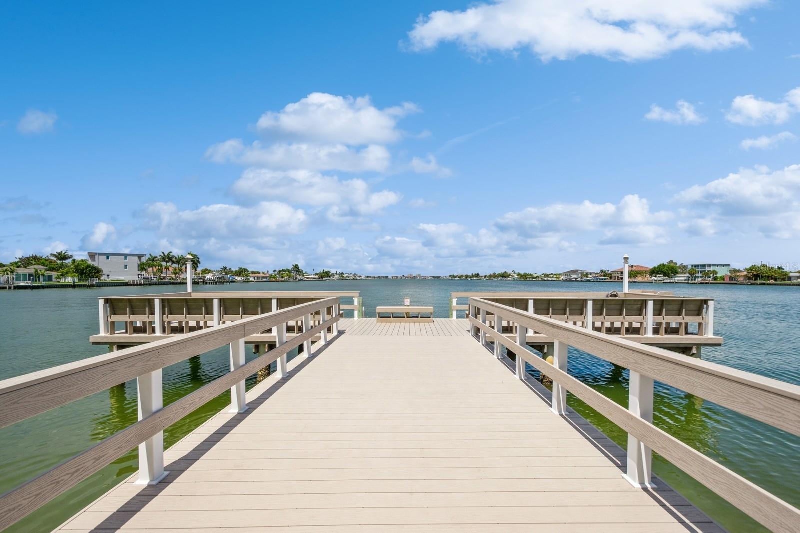 Pull up a boat or fish for your supper. Or better yet, just sit and enjoy the beautiful water view.