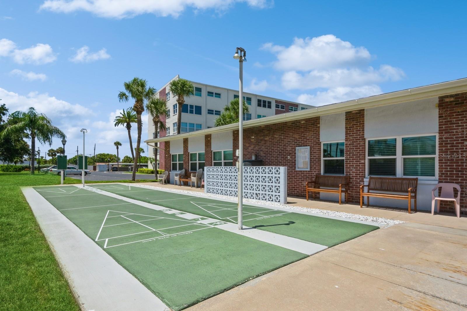 Enjoy a game of shuffleboard