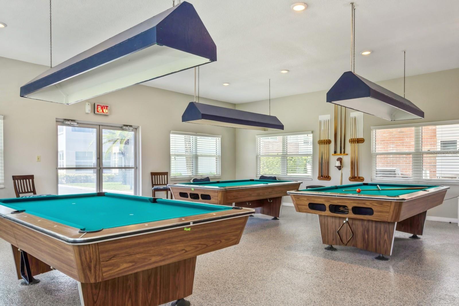 Billiards in the clubhouse