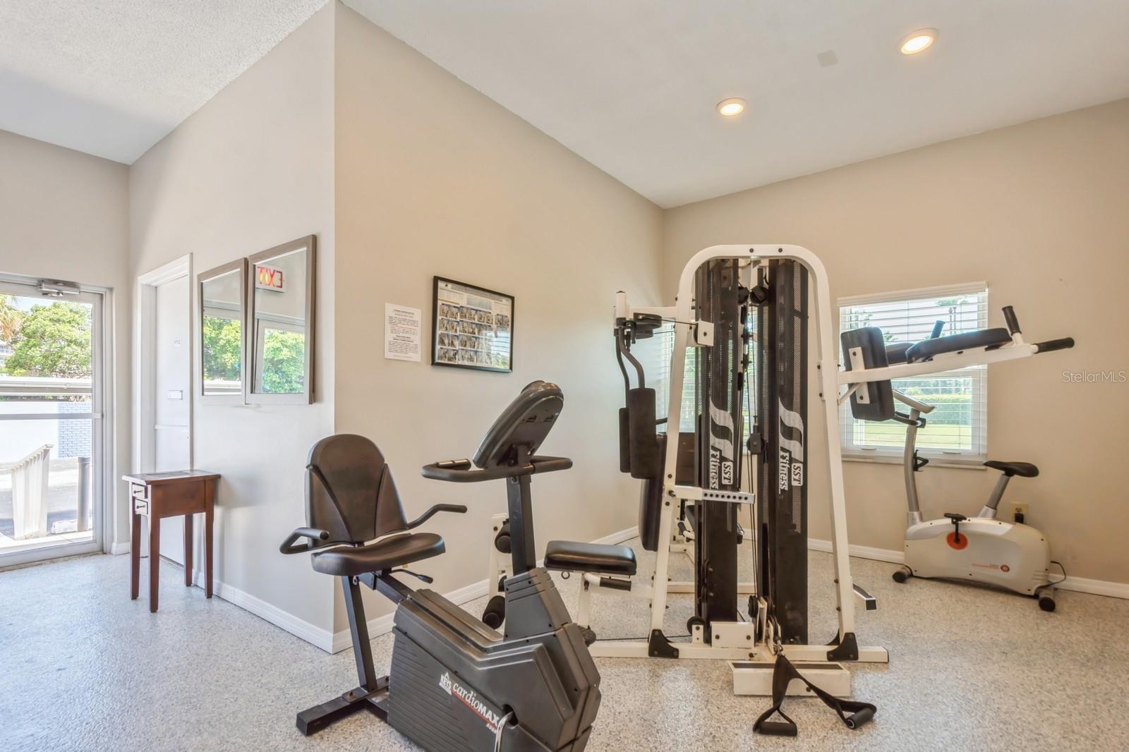 Fitness center in clubhouse