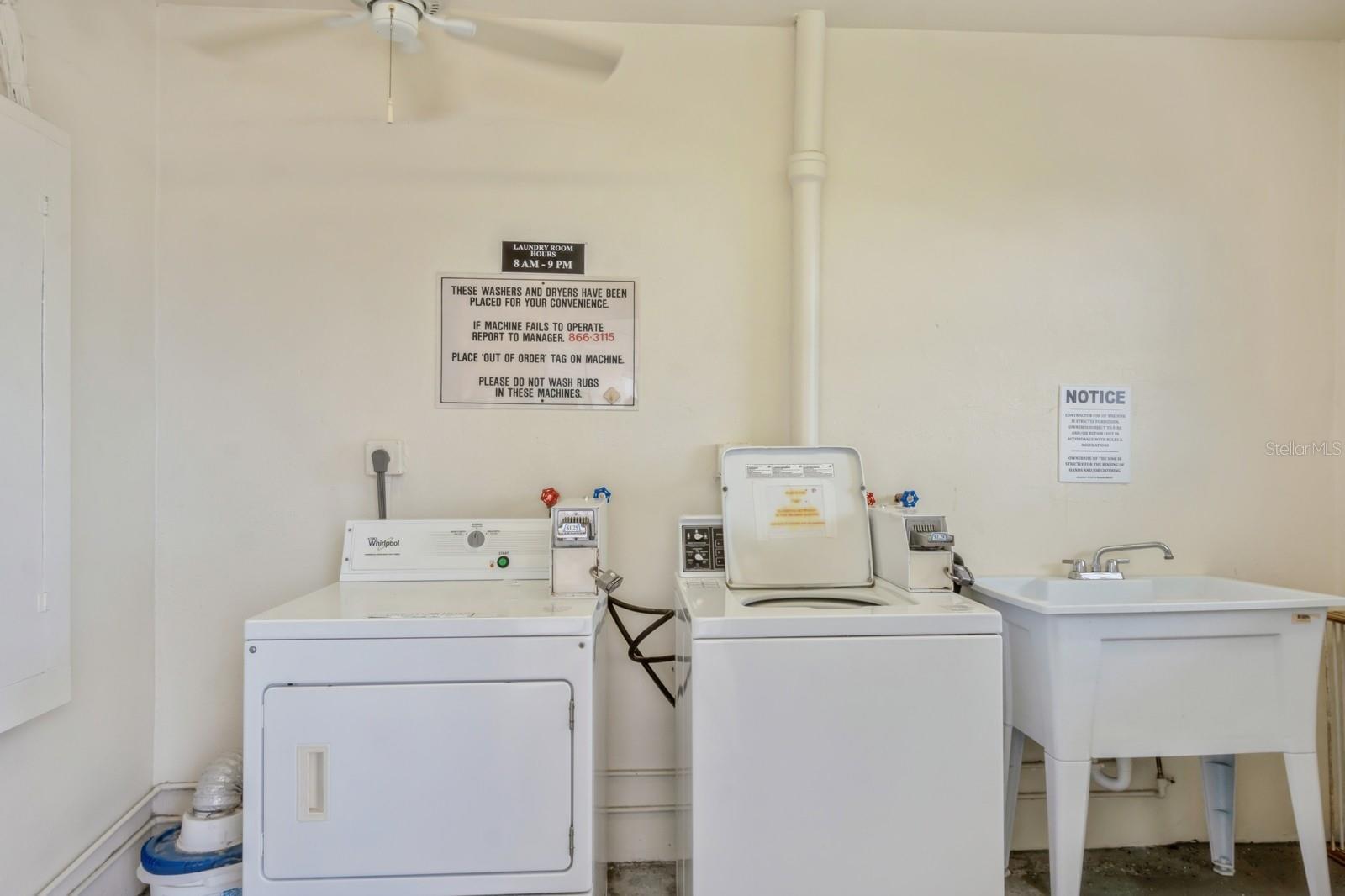 Laundry just outside the unit