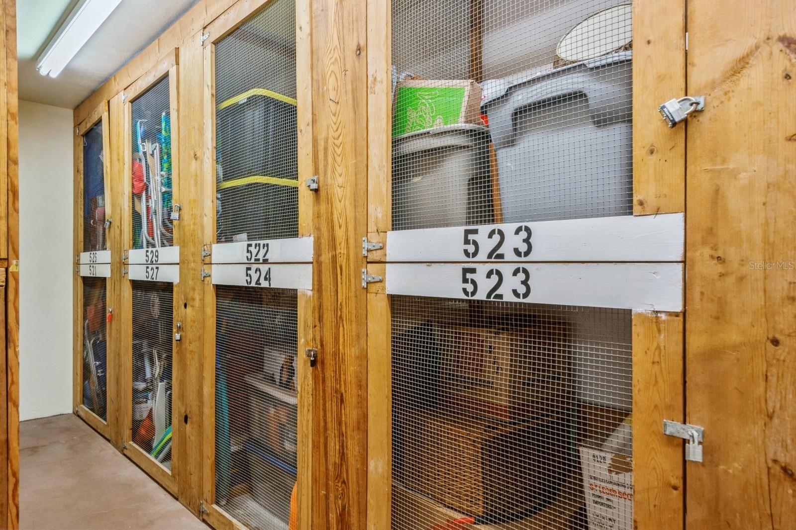 Storage area on same floor as unit