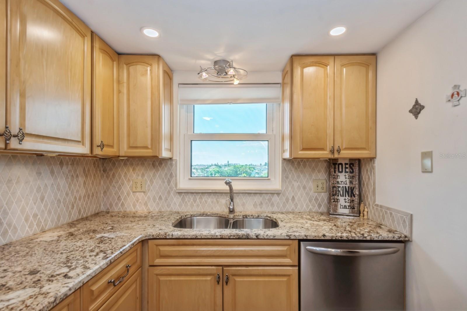 Beautiful view while cleaning up the dishes