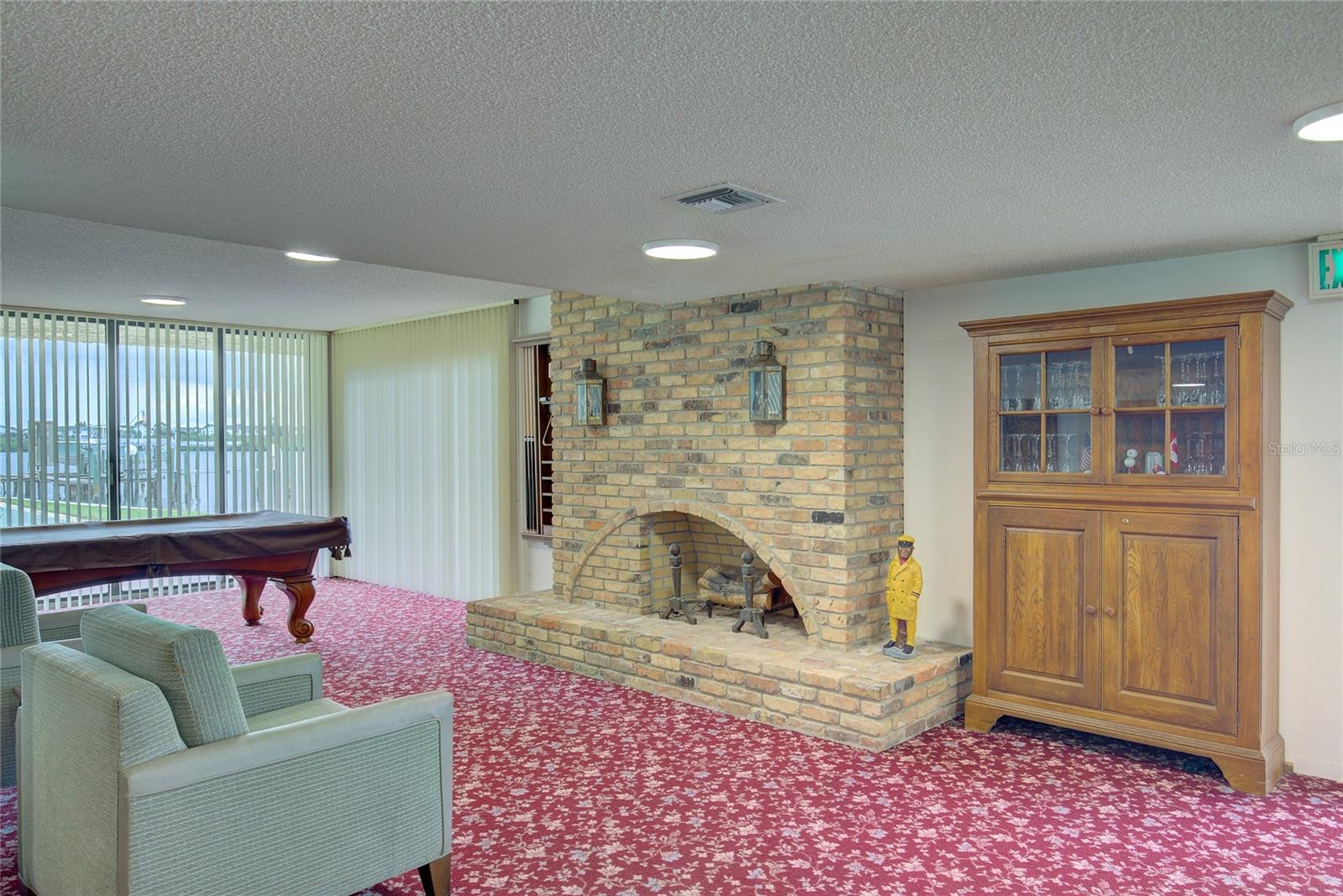 Clubhouse fireplace