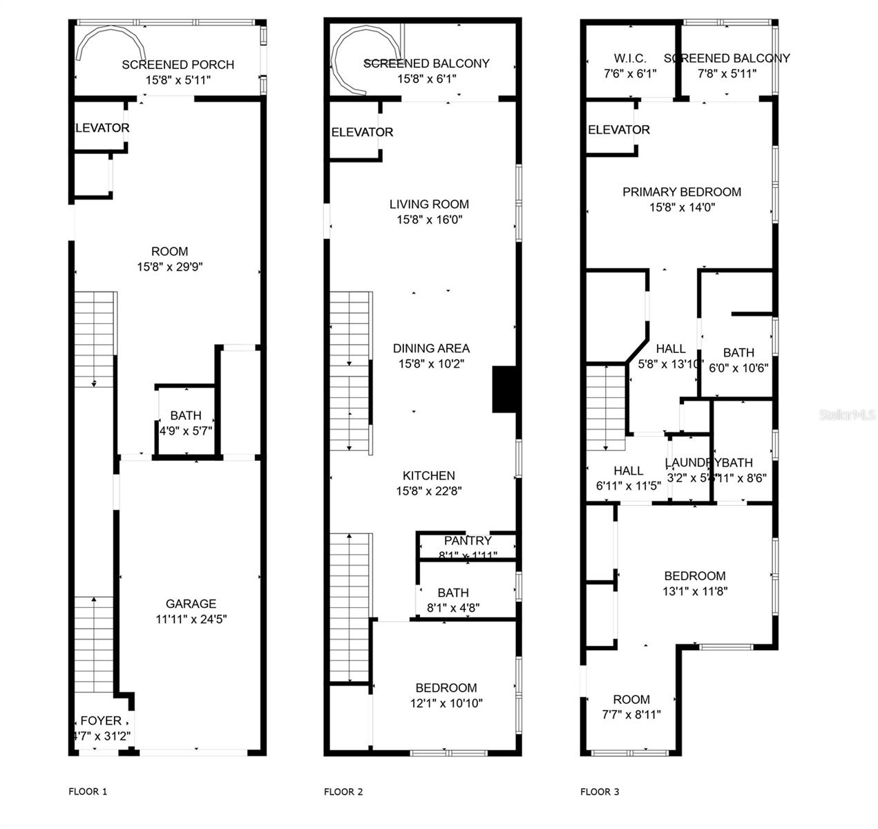 Floor Plan for end unit