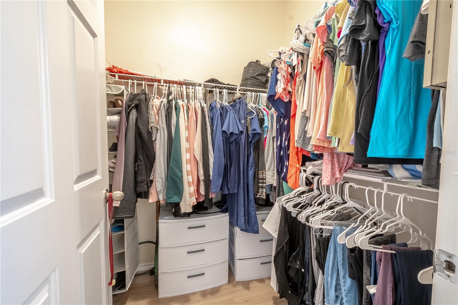 The primary bedroom features a large walk-in closet.