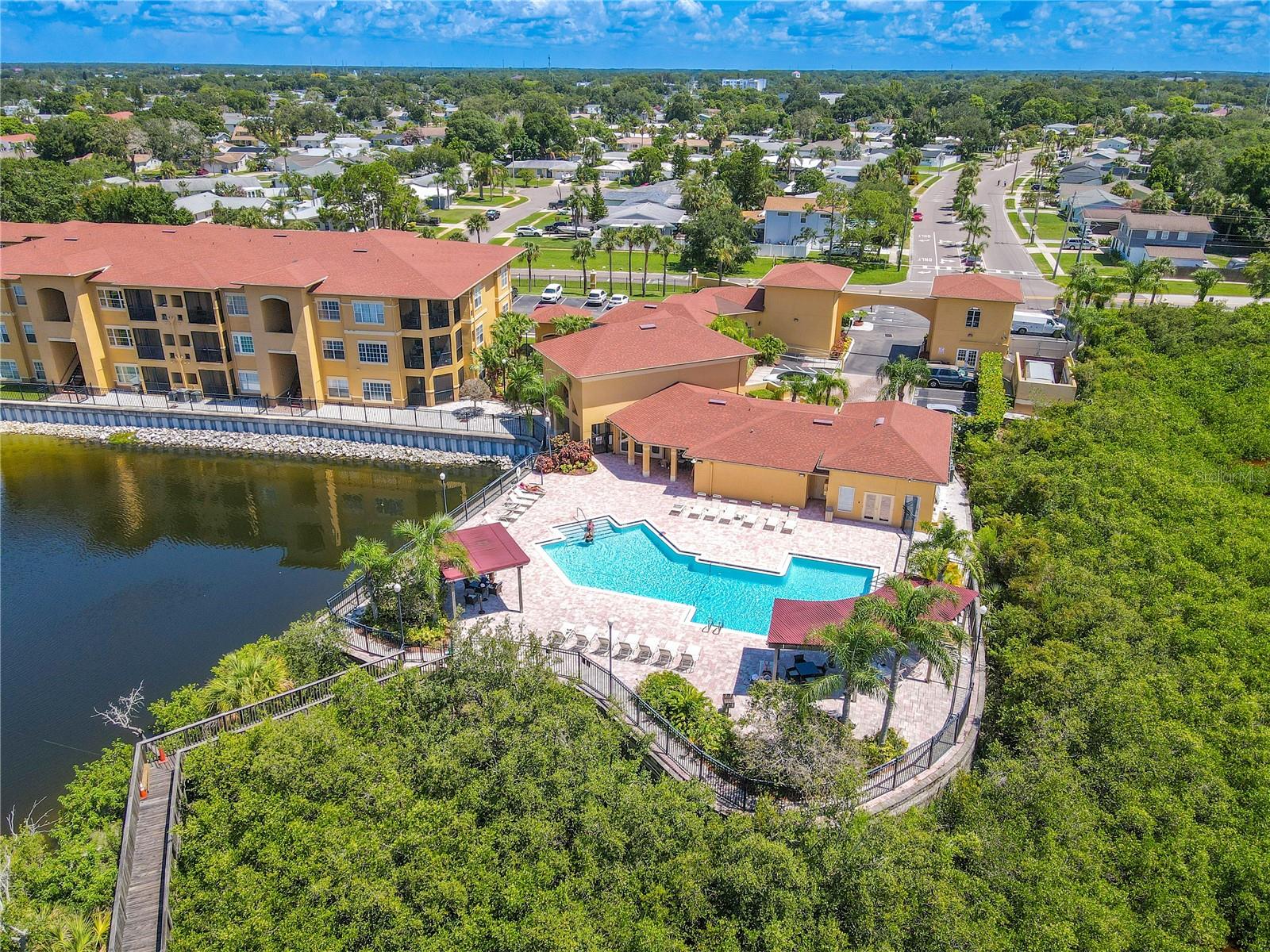 Clubhouse and walkway