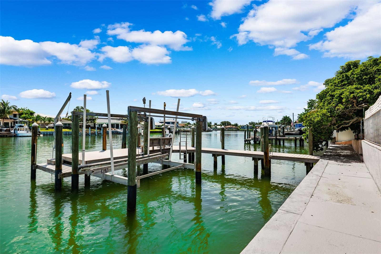 Boat lift and large dock