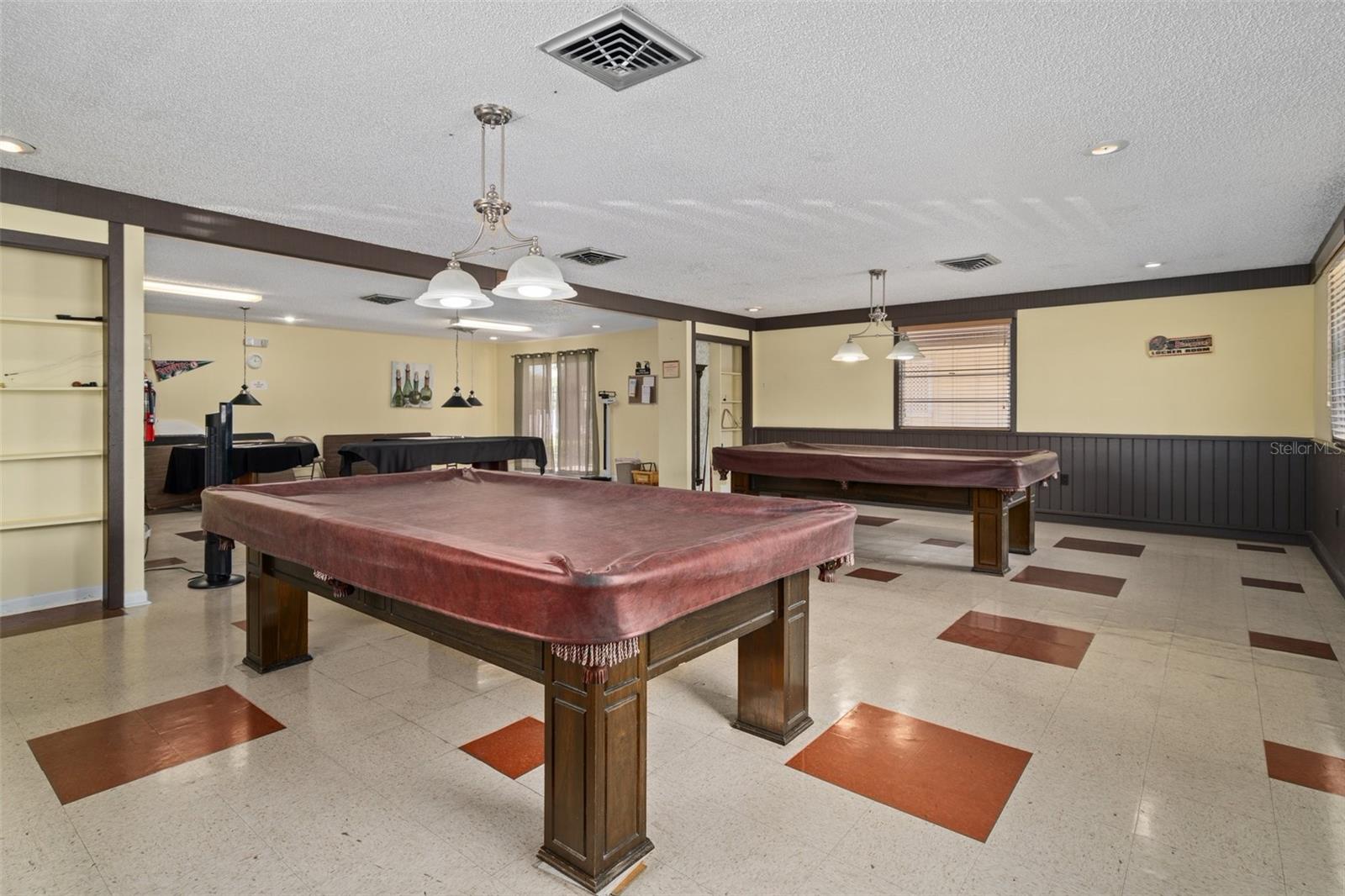 Pool hall with Poker tables