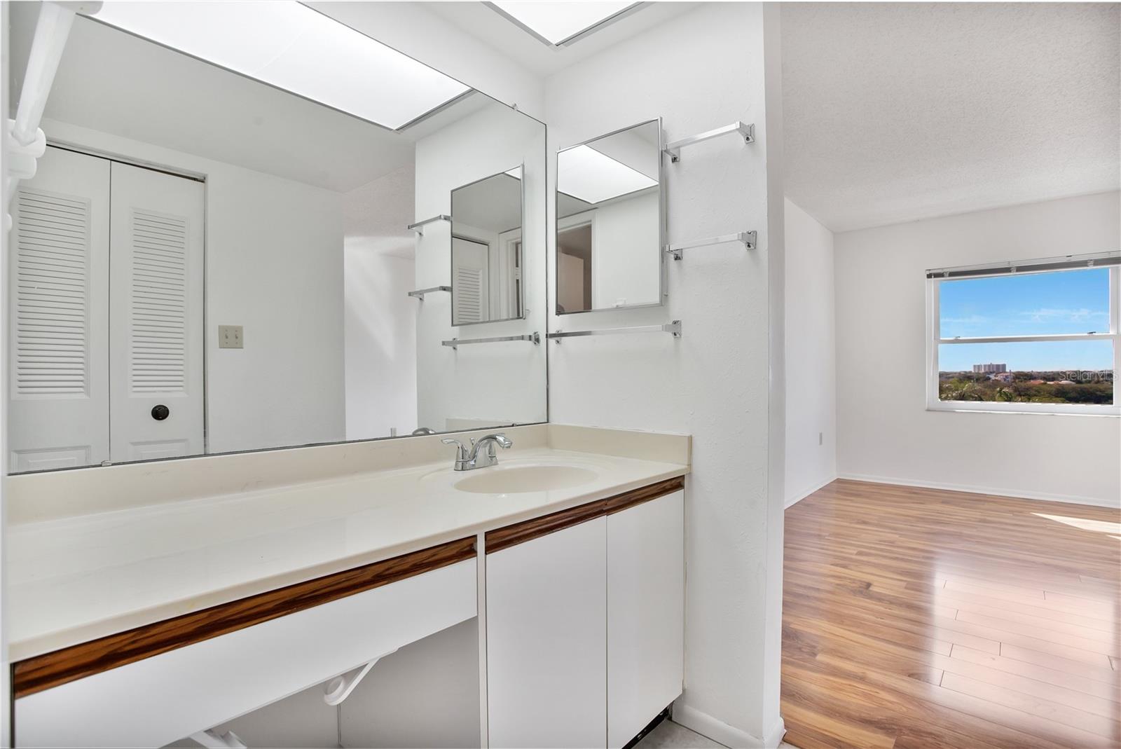 Spacious primary bath includes large walk in closet