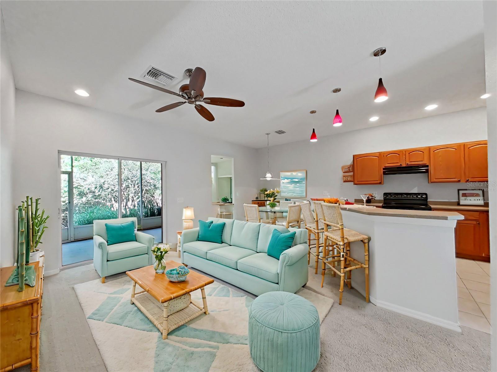 virtually staged living diningroom