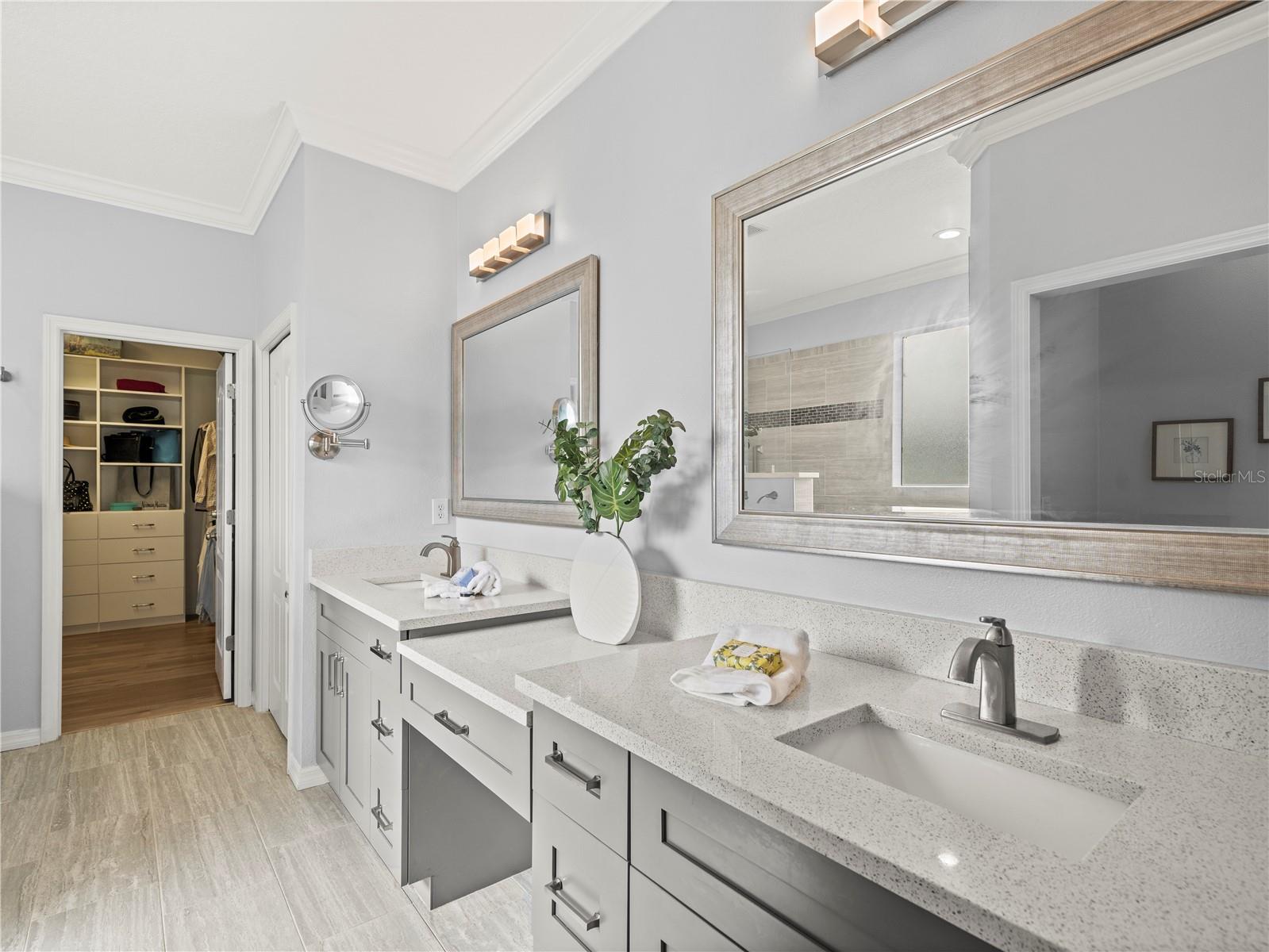 Dual vanities and oversized space is ADA compliant