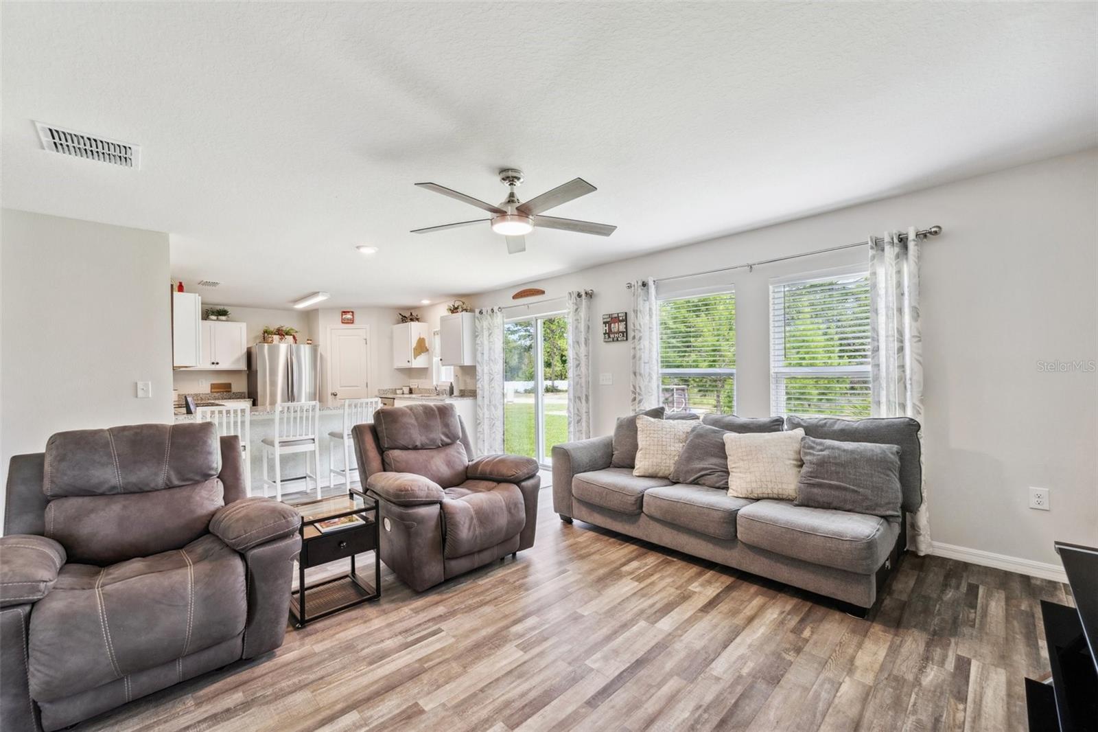 Large open living room