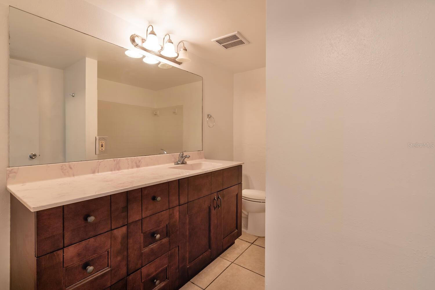 Large Bathroom , custom cabinets