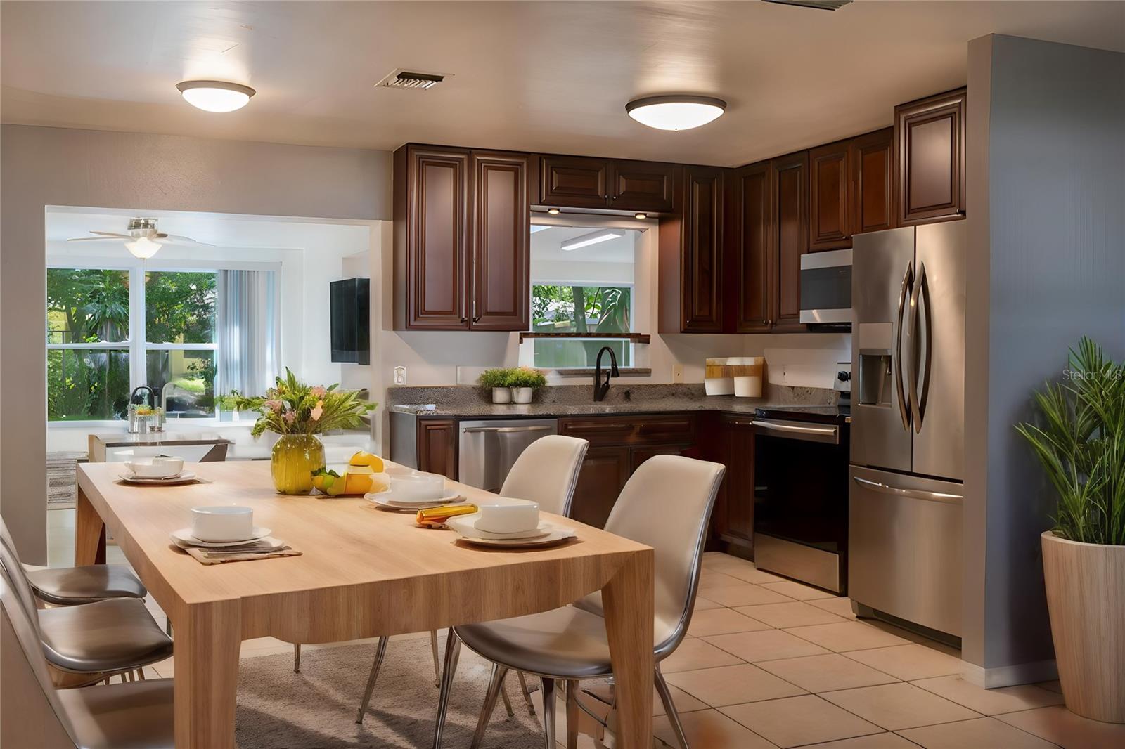 KITCHEN, one of the possible dinning areas