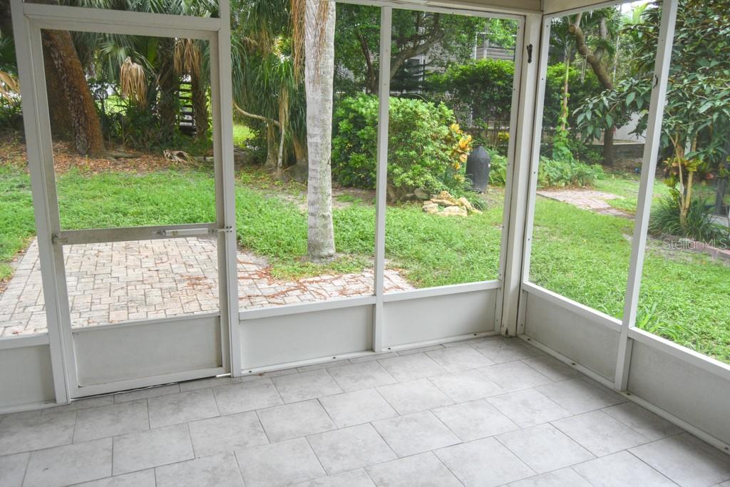 inside Screened porch