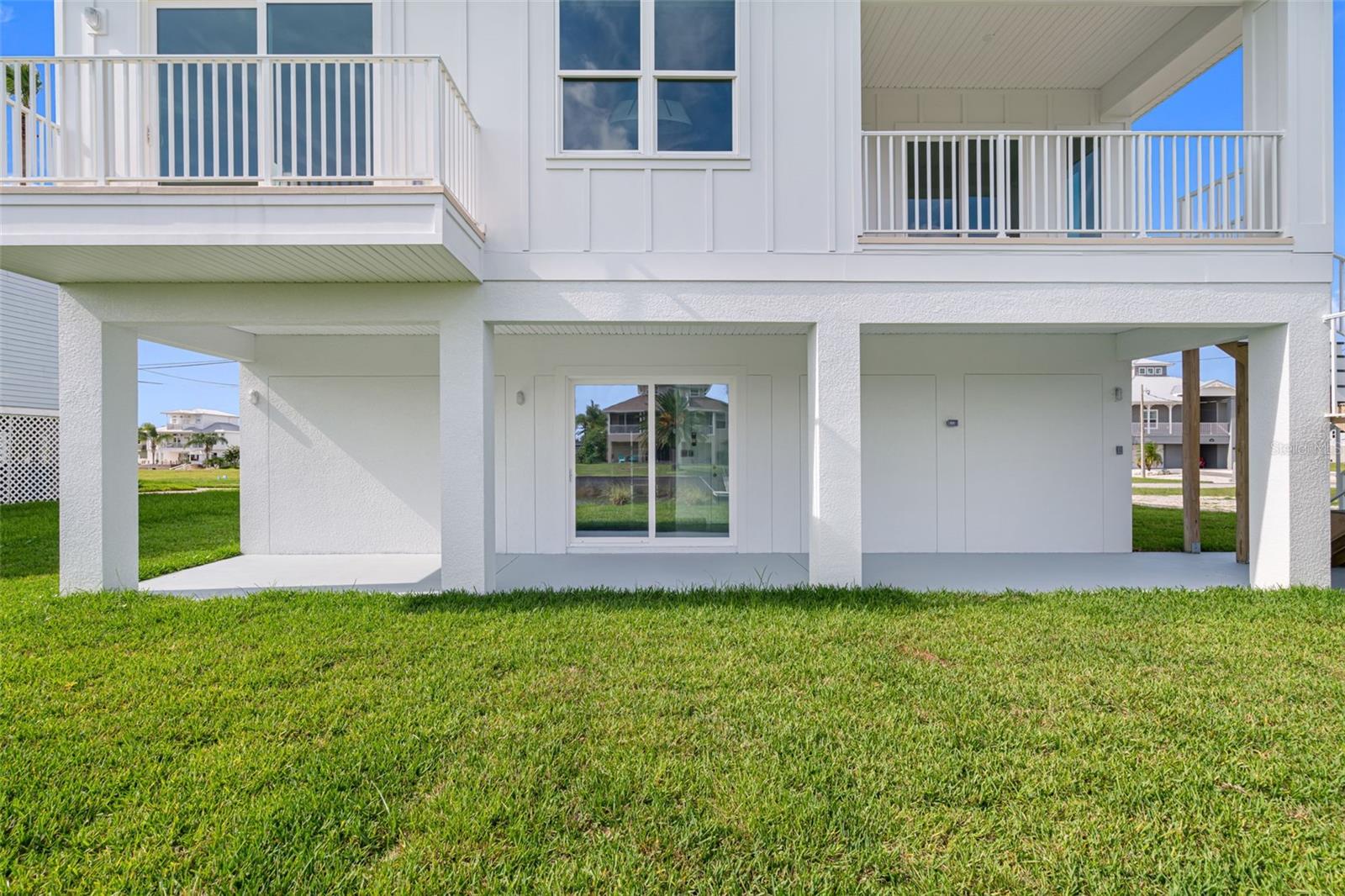 Covered Terrace with Sliding Glass Doors