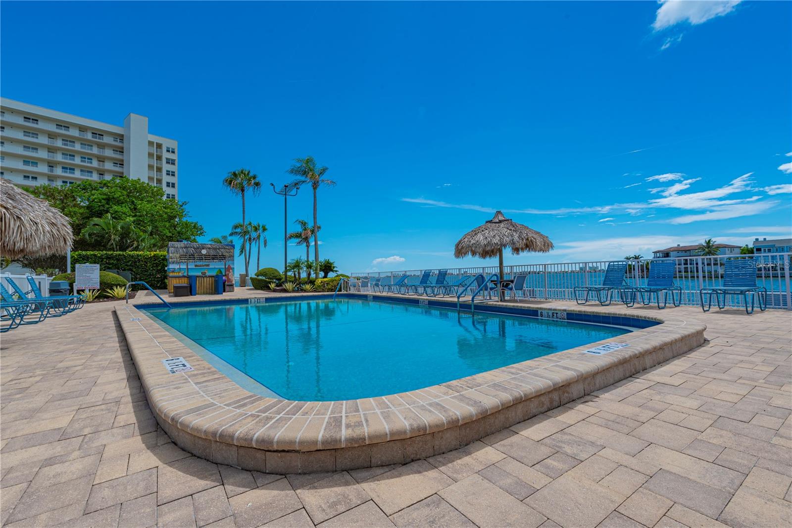 One of the four community pools.