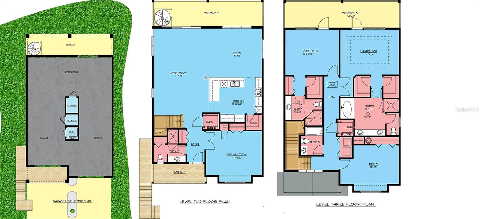 Floor Plans for the "Key West" Model