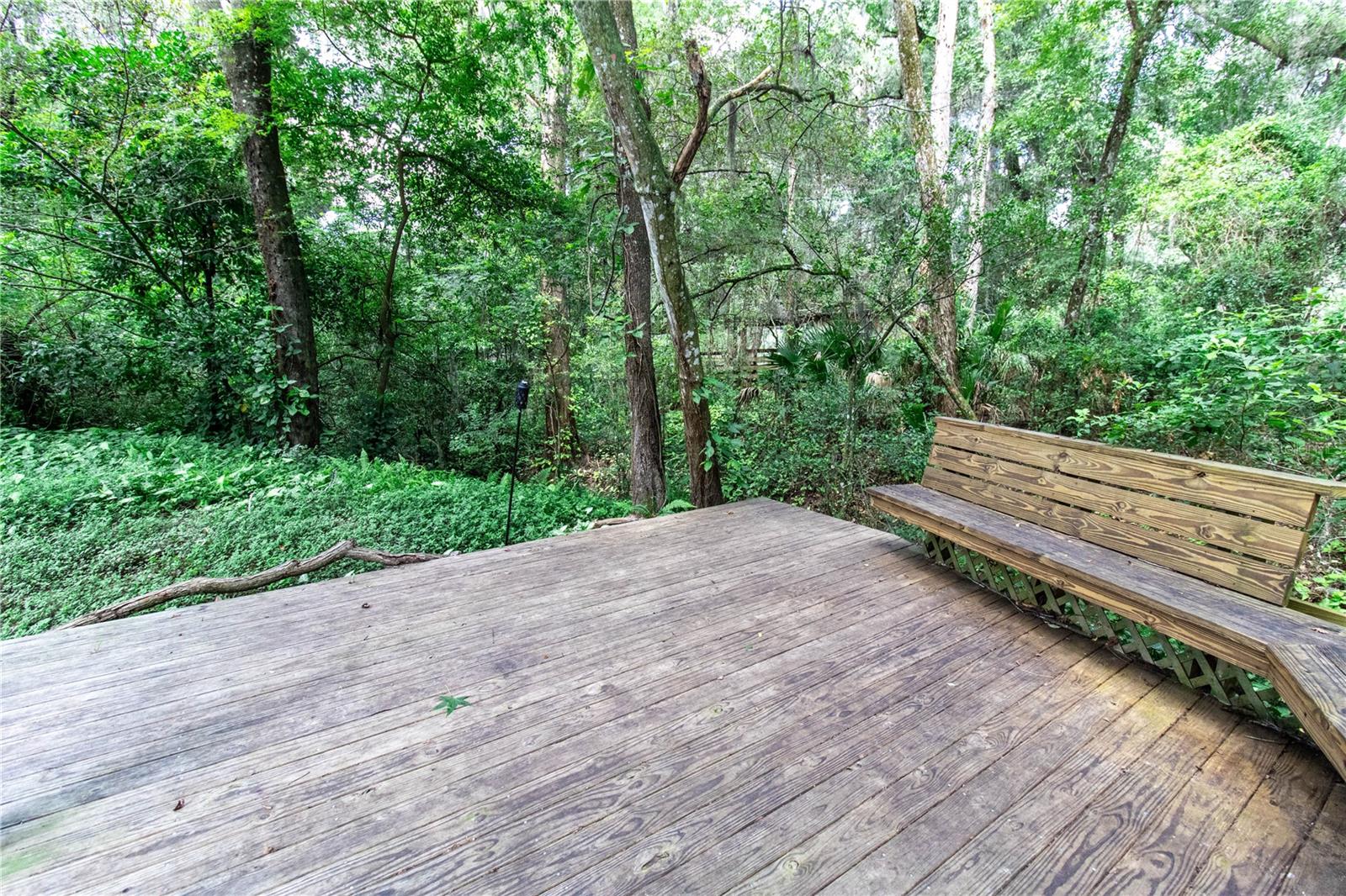 deck overlooking creek