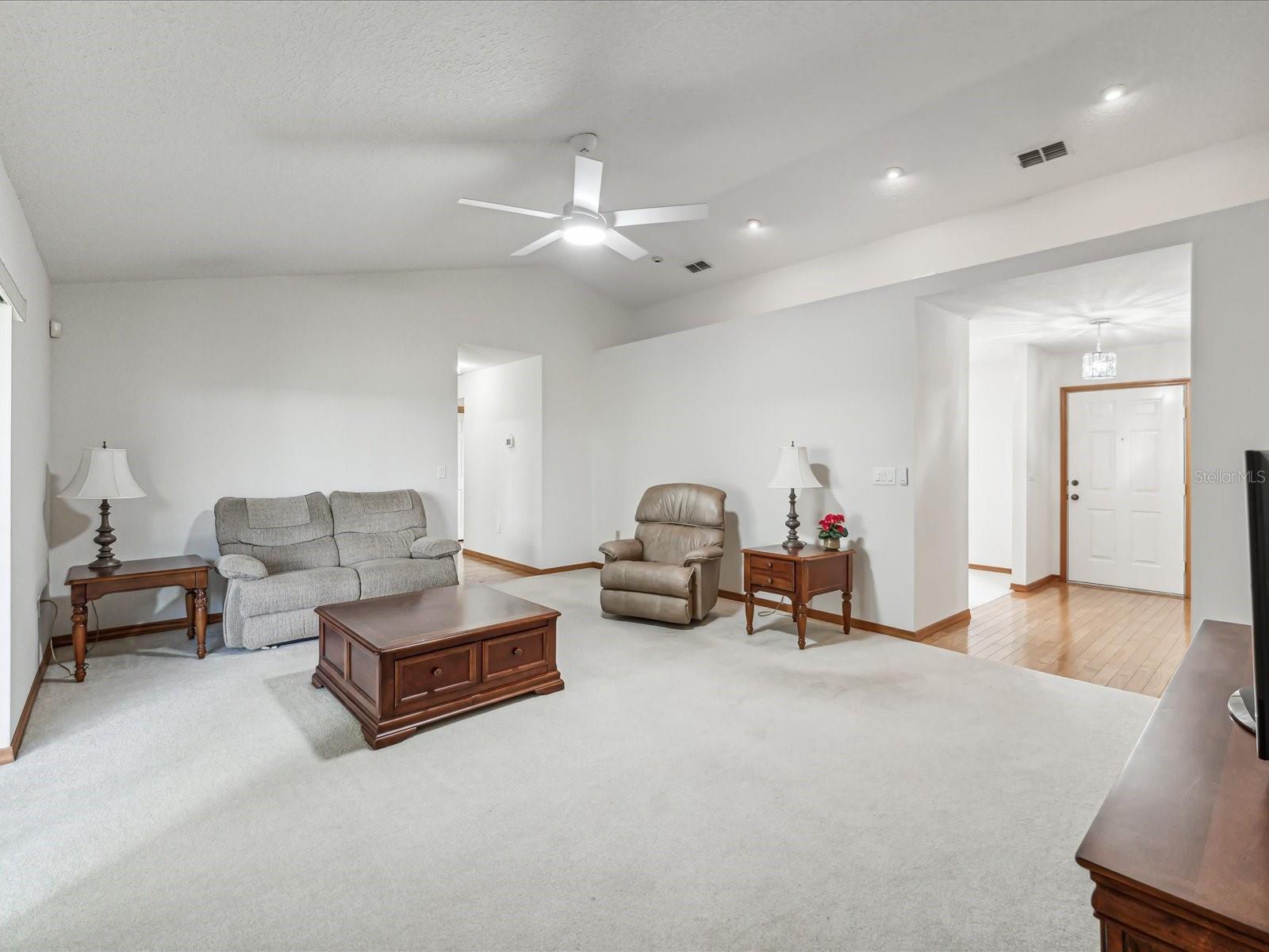 Living Room w/Vaulted Ceilings