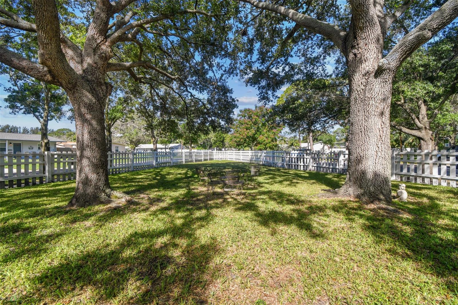 Large tranquil front yard