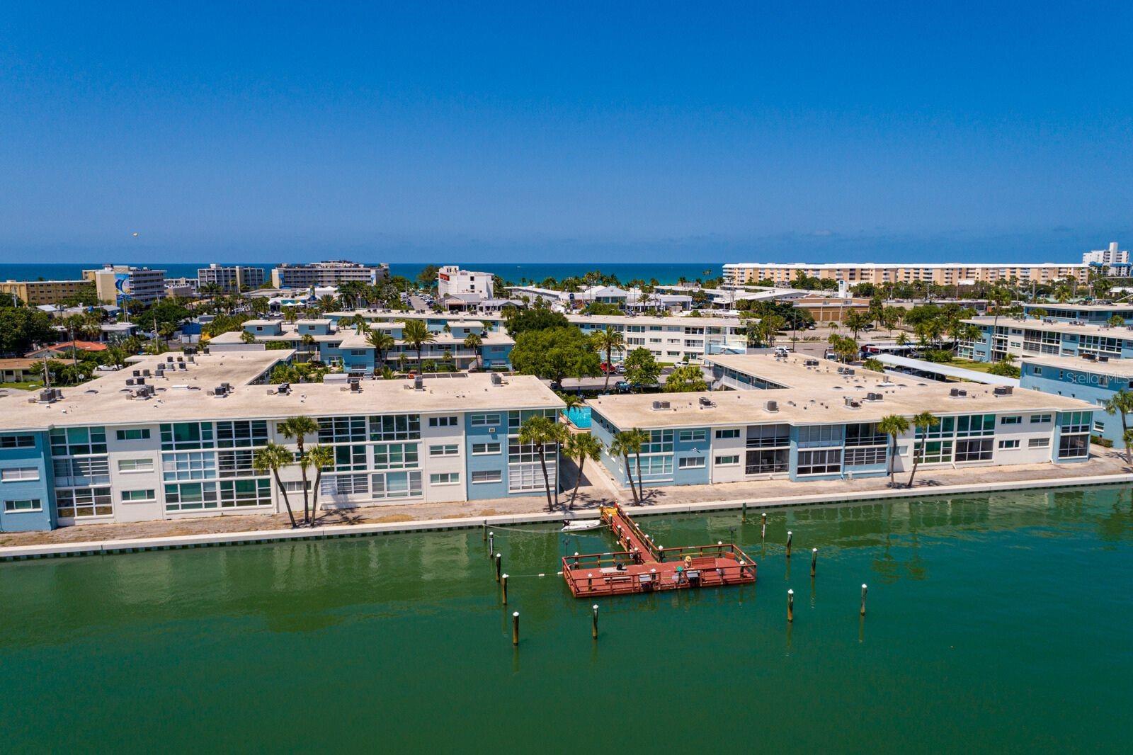 Fishing Pier & boat dock on Boca Ciega Bay.