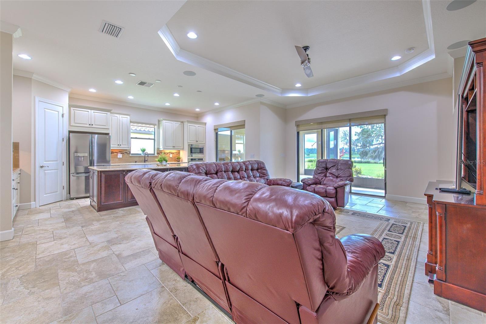 Kitchen & Living Room that Overlook the Waterfront Backyard View!