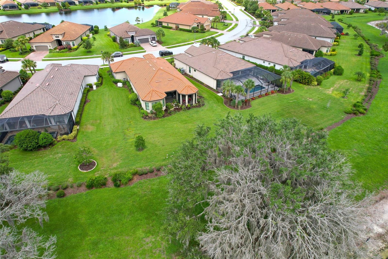 Aerial backyard view