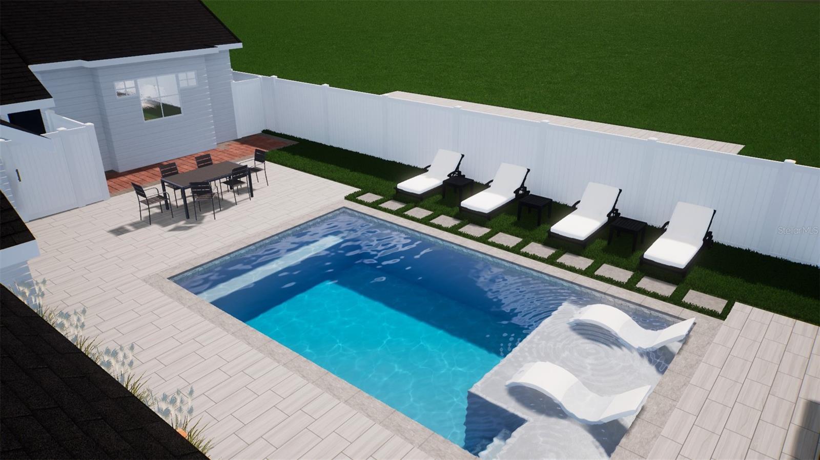 Rendering of pool