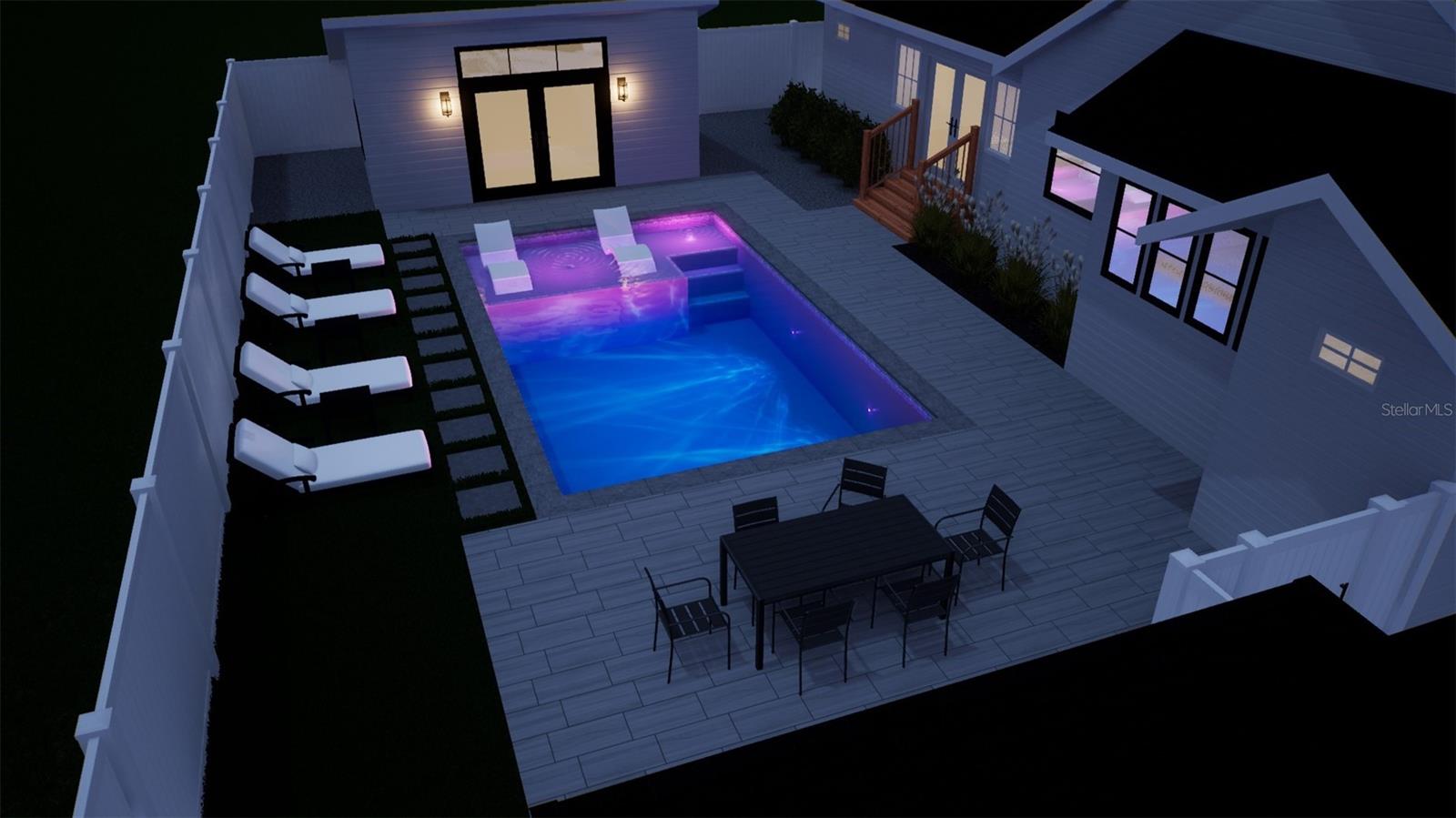 Rendering of pool