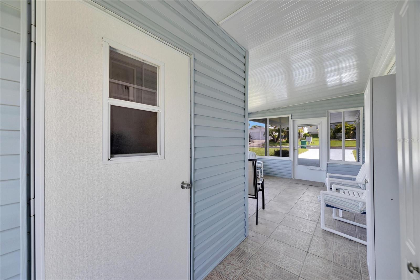 Garage Storage inside Florida Room