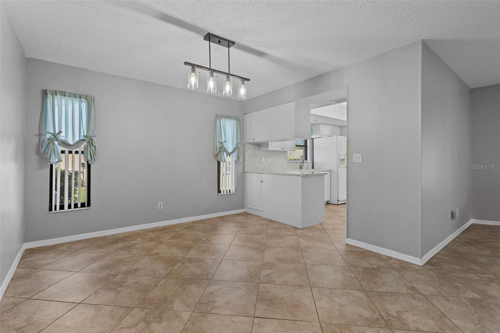 Dining room with countertop seating option