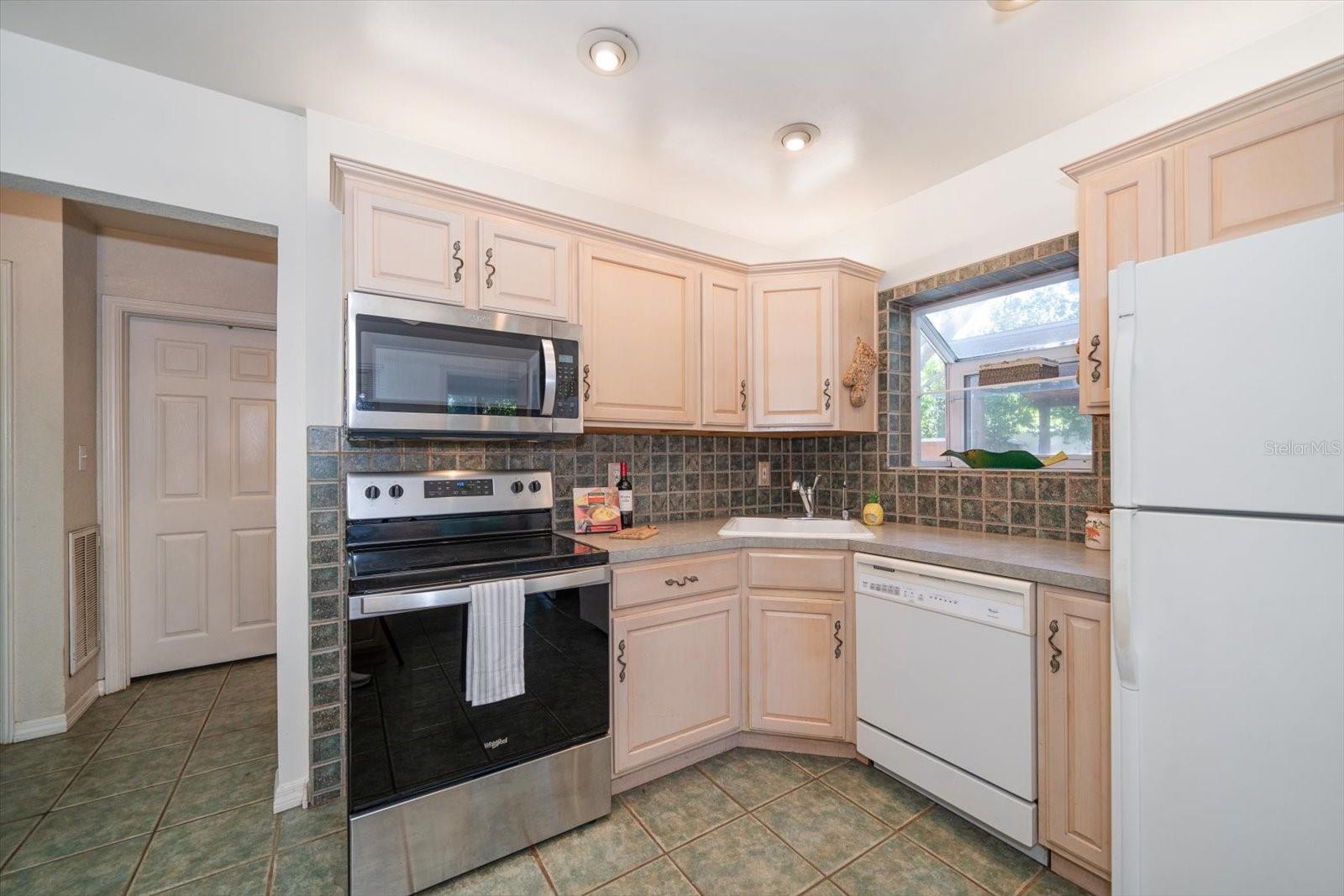 Kitchen with garden window