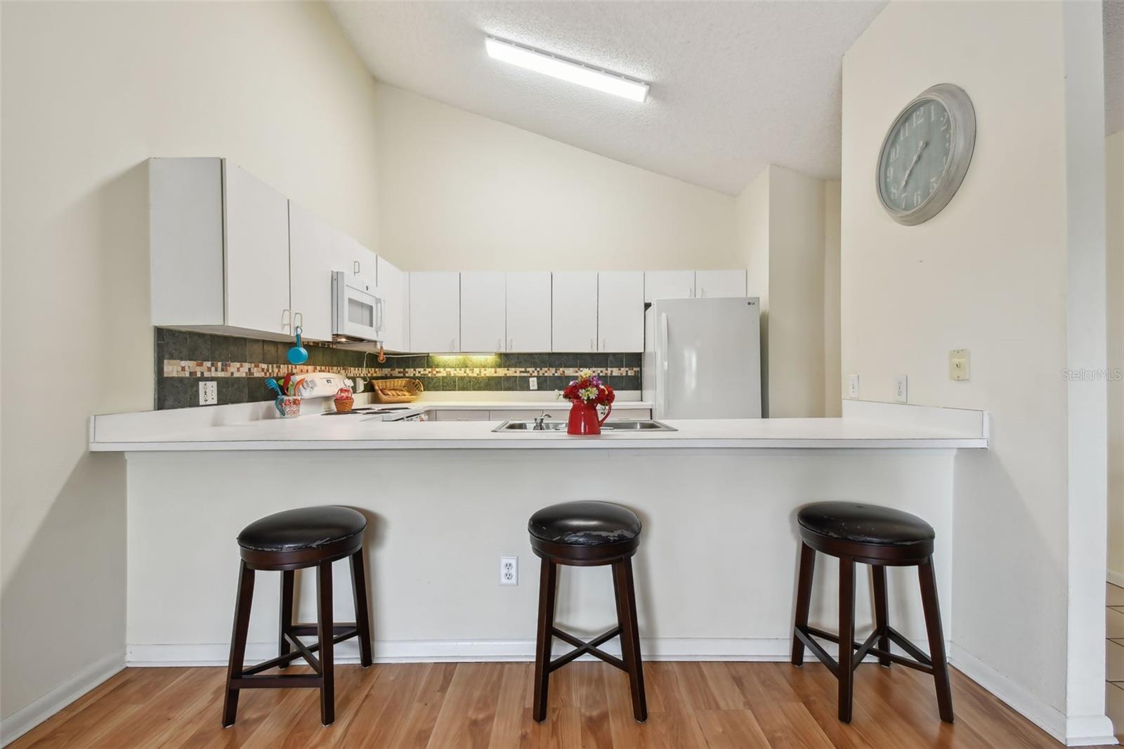 Breakfast bar and stools