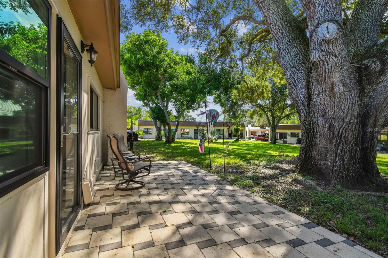 Paved rear patio