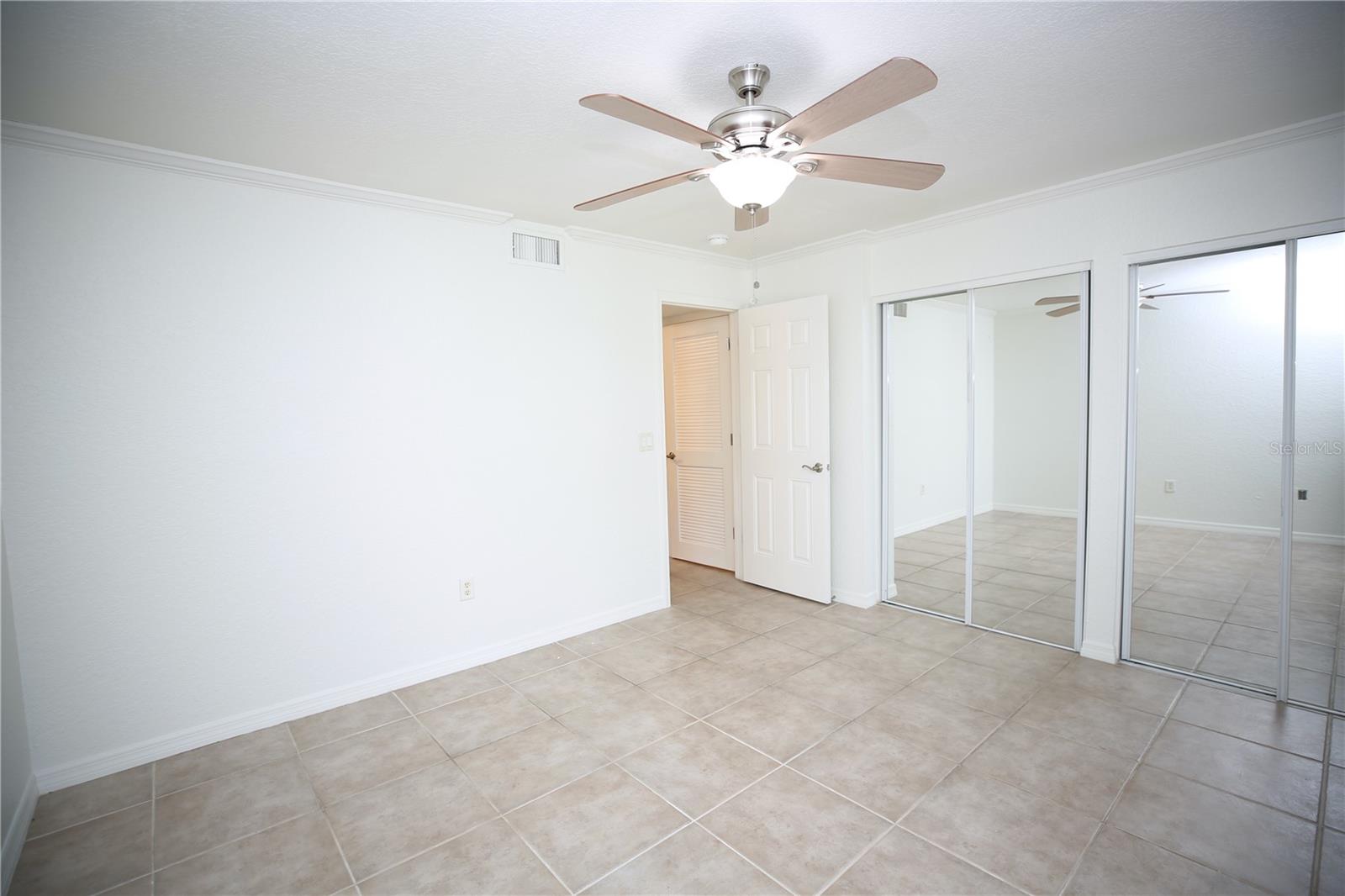 Master bedroom has two spacious closets