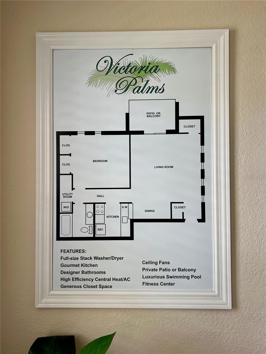 Floor plan of 1 bed.1 bath